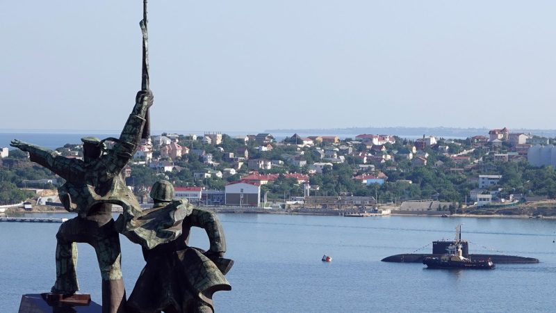 U-Boot der russischen Schwarzmeerflotte in der Hafenstadt Sewastopol auf der Krim.