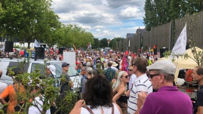 Über 1.000 Demonstranten forderten vor JVA Stammheim Freiheit für Ballweg