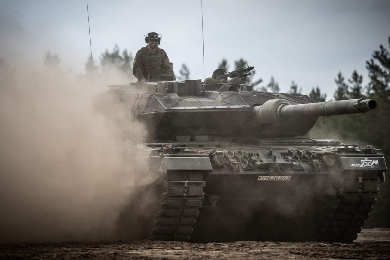 Ein Leopard-2-Panzer der Bundeswehr.