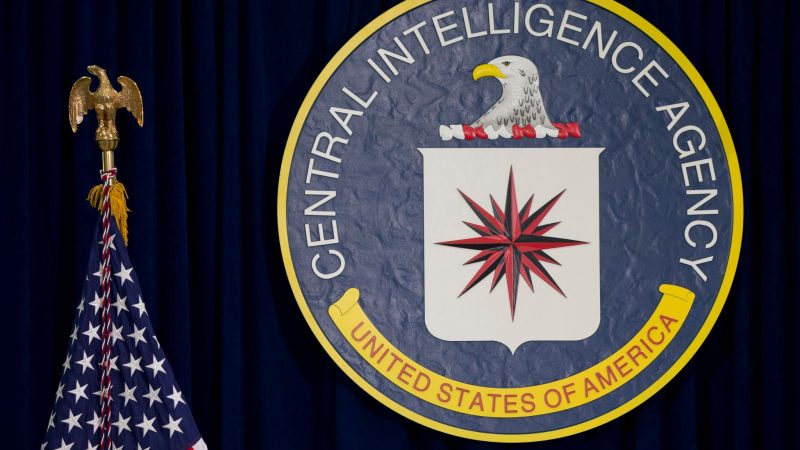 Das Siegel der Central Intelligence Agency im CIA-Hauptquartier in Langley, Virginia.