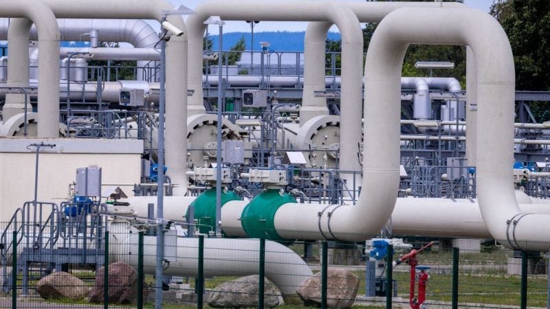 Die Gasempfangsstation der Ostseepipeline Nord Stream 1 in Lubmin.