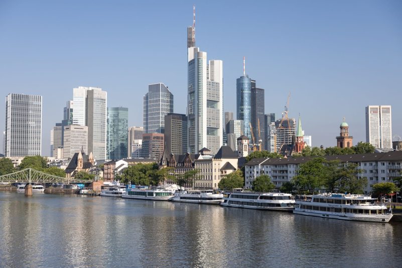 Blick auf die Frankfurter Skyline.