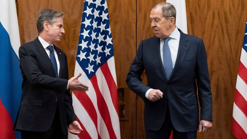 US-Außenminister Antony Blinken und sein russischer Amtskollege Sergei Lawrow bei einem Treffen in Genf im Januar.