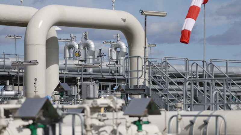 Wegen politischer Gasknappheit arbeitslos: Die Empfangs- und Verteilerstation der Nord Stream 1-Gasleitung in Lubmin.