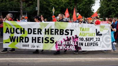 Leipzig: IG Metall läutet mit Kundgebung aktuelle Tarifrunde ein