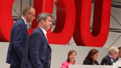 CDU-Parteitag endet mit Schulterschluss zwischen Merz und Söder