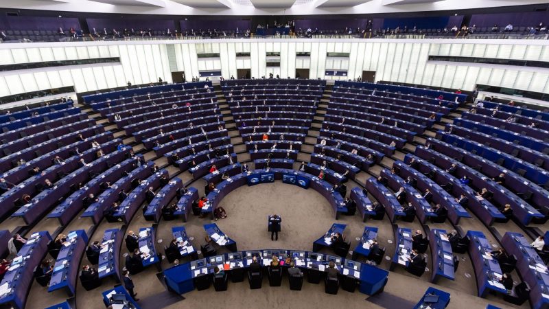 Der Plenarsaal des Europäischen Parlaments in Straßburg - hierher soll weiterhin aus Brüssel gependelt werden.