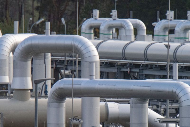 Die Gasempfangsstation der Ostseepipeline Nord Stream 2.