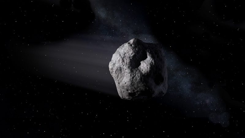 Künstlerische Darstellung eines NEO-Asteroiden.