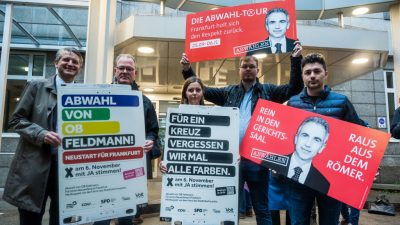 Eindeutig abgewählt: Frankfurts OB Feldmann muss gehen