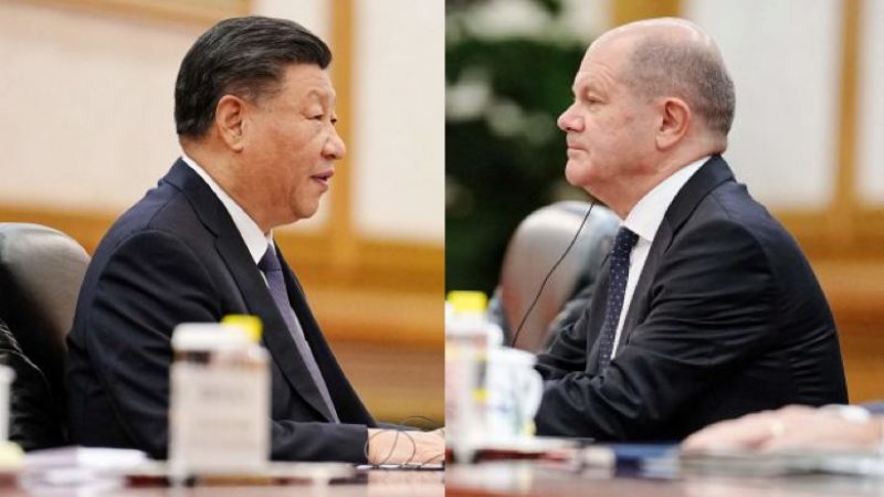 Xi und Scholz in Peking