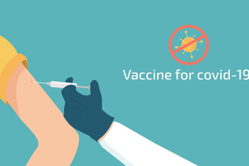 Eine Anti-Covid19-Spritze wird verabreicht Foto: Grafik von witsanu sinlapachai/iStock