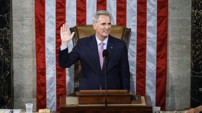 Kevin McCarthy hält seine erste Rede als Sprecher des Repräsentantenhauses