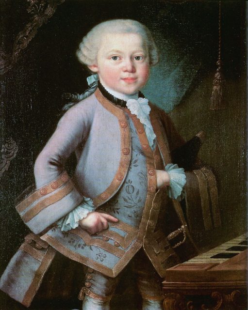 Gemälde des kleinen Wolfgang Amadeus Mozart