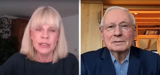 Oskar Lafontaine im Gespräch mit Milena Preradovic