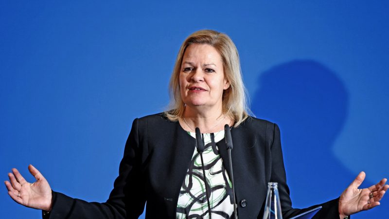 Bundesinnenministerin Nancy Faeser (SPD) steht beim Ampel-Partner FDP wegen ihrem Umgang mit irregulärer Migration in der Kritik.
