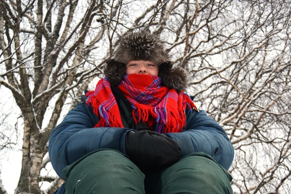 Maja Engstrom beim diesjährigen Eisstocksitzen in Wilhemina.