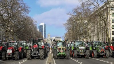 Traktoren legten EU-Viertel in Brüssel lahm