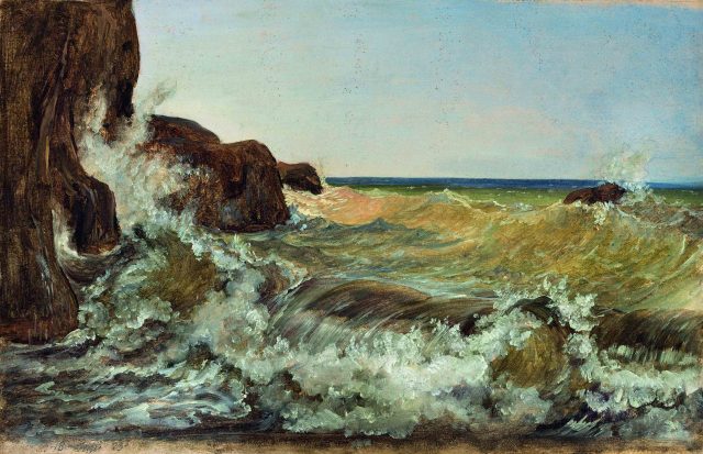 Ölmalerei „Welle an der Küste Sorrentos“ (1823)