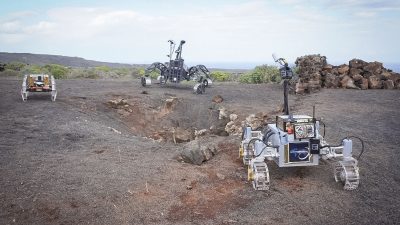 Autonome Mond-Rover erkunden Lavahöhle auf Lanzarote