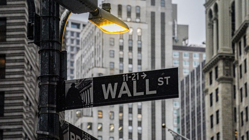Die Wall Street in New York.