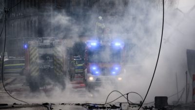 Explosionen in Dresden – Brand an Gasleitung