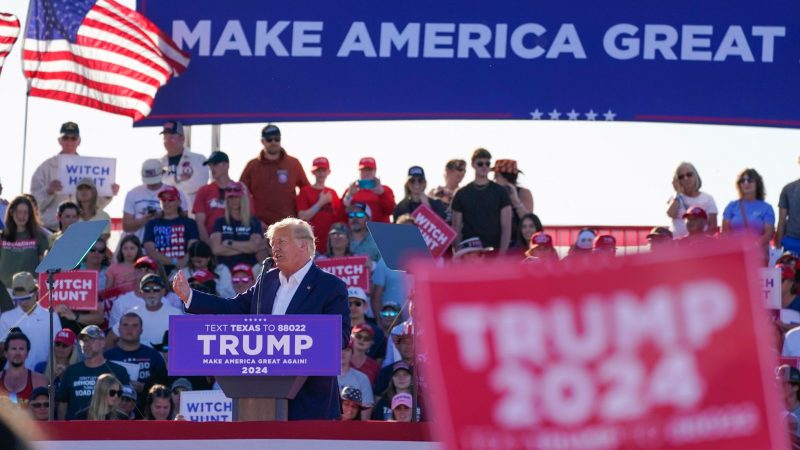 Der ehemalige US-Präsident Donald Trump spricht bei einer Wahlkampfveranstaltung.