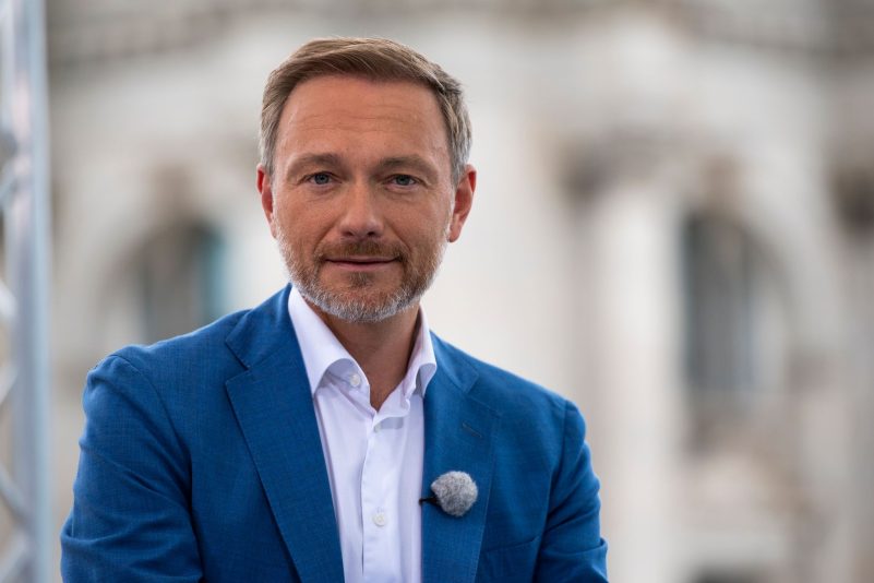Finanzminister Christian Lindner beim Sommerinterview des ARD-«Berichts aus Berlin».