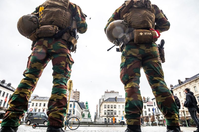 Soldaten des Militärs während eines Anti-Terror-Einsatzes in Brüssel (Symbolbild).