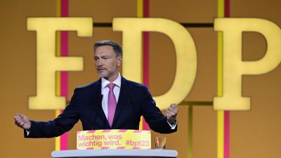 Der alte und neue FDP-Chef Lindner betont klare Abgrenzung zu den Grünen