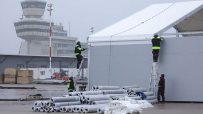 Berlin baut aus: Flüchtlingszentrum auf ehemaligem Flughafen Tegel
