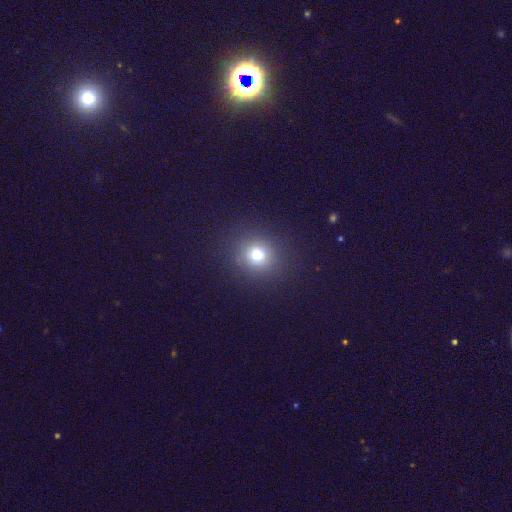 Die Galaxie PBC J2333.9-2343 (Bildmitte). Foto: Institut für Astronomie, Universität von Hawaii