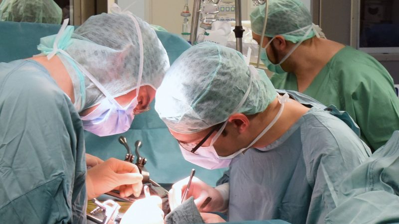Im Transplantationszentrum am Leipziger Universitätsklinikum wird eine Niere beim Empfänger transplantiert.