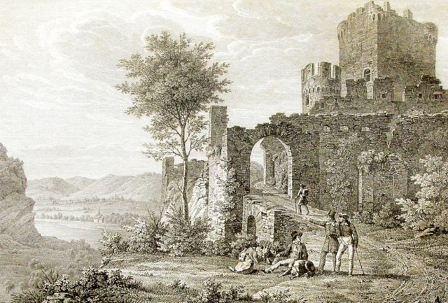 Kupferstich der Burg Cochem