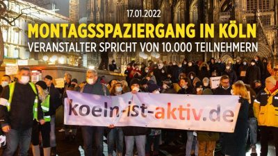 „Köln ist aktiv“: Montagsspaziergang bringt Tausende auf die Straße – Gegendemonstrant „schockiert“