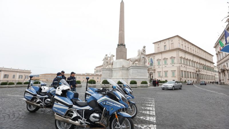 Blick auf den Präsidentenpalast Quirinale in Rom, wo der ukrainische Präsident Selenskyj mit dem italienischen Staatspräsidenten Mattarella zusammentreffen wird.