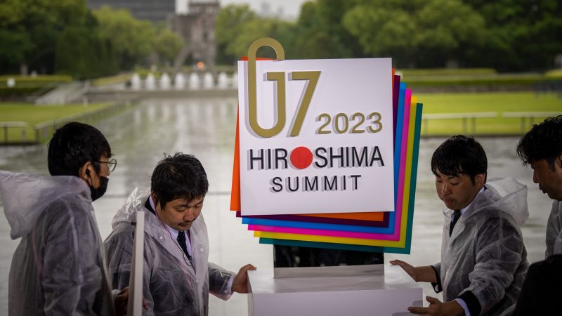 Die Regierungschefs der G7 Staaten treffen sich im japanischen Hiroshima zu ihren jährlichen Beratungen.
