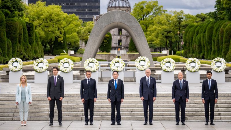 Die Regierungschefs der G7 Staaten treffen sich im japanischen Hiroshima zu ihren jährlichen Beratungen.