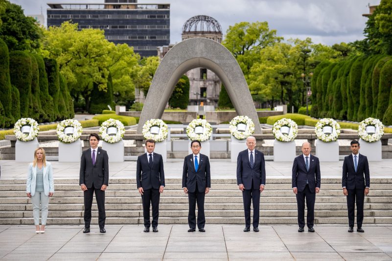 Die Regierungschefs der G7 Staaten treffen sich im japanischen Hiroshima zu ihren jährlichen Beratungen.