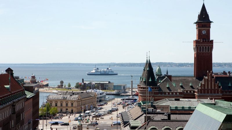 Blick auf den Hafen von Helsingborg, dem Einfallstor für Drogen nach Schweden.