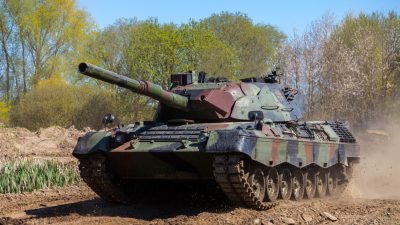 Eine Million Rubel für den Abschuss eines deutschen Leopard-Panzers