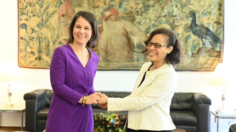 Bundesaußenministerin Annalena Baerbock trifft Maria Laura da Rocha, stellvertretende Außenministerin von Brasilien.