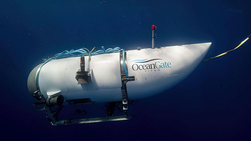 Diese undatierte Aufnahme zeigt das «Titan»-U-Boot des Unternehmens OceanGate Expeditions.