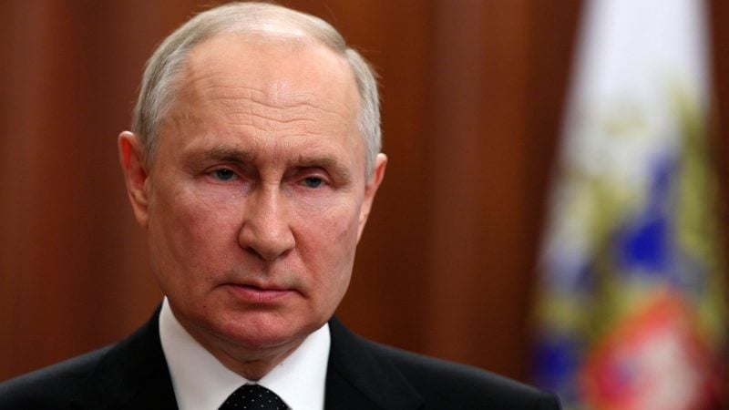 Wladimir Putin, Präsident von Russland, während einer Ansprache an die Nation.