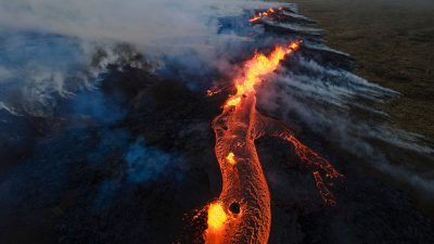 Island: Dritter Vulkanausbruch binnen drei Jahren