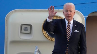 US-Präsident Joe Biden bei seiner Ankunft in Helsinki.