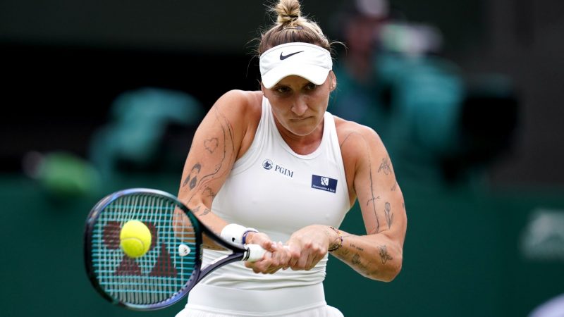 Marketa Vondrousova aus Tschechien gewinnt in Wimbledon.