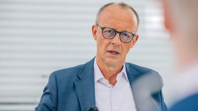 Der CDU-Vorsitzende Friedrich Merz beim ZDF-Sommerinterview.