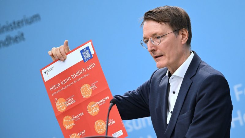 Lauterbach präsentiert Hitzeschutzplan – Union: „Gesunder Menschenverstand reicht aus“
