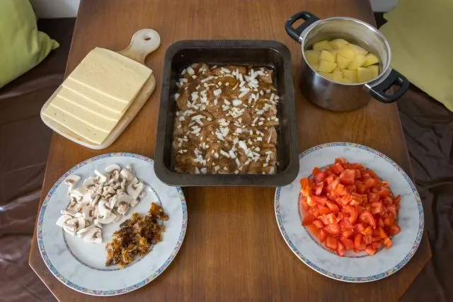 Zutaten Omani-Chicken-Gratin